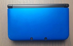 Nintendo 3DS XL Blue Black Region Free Console 128GB Tested w/ Charger & Stylus