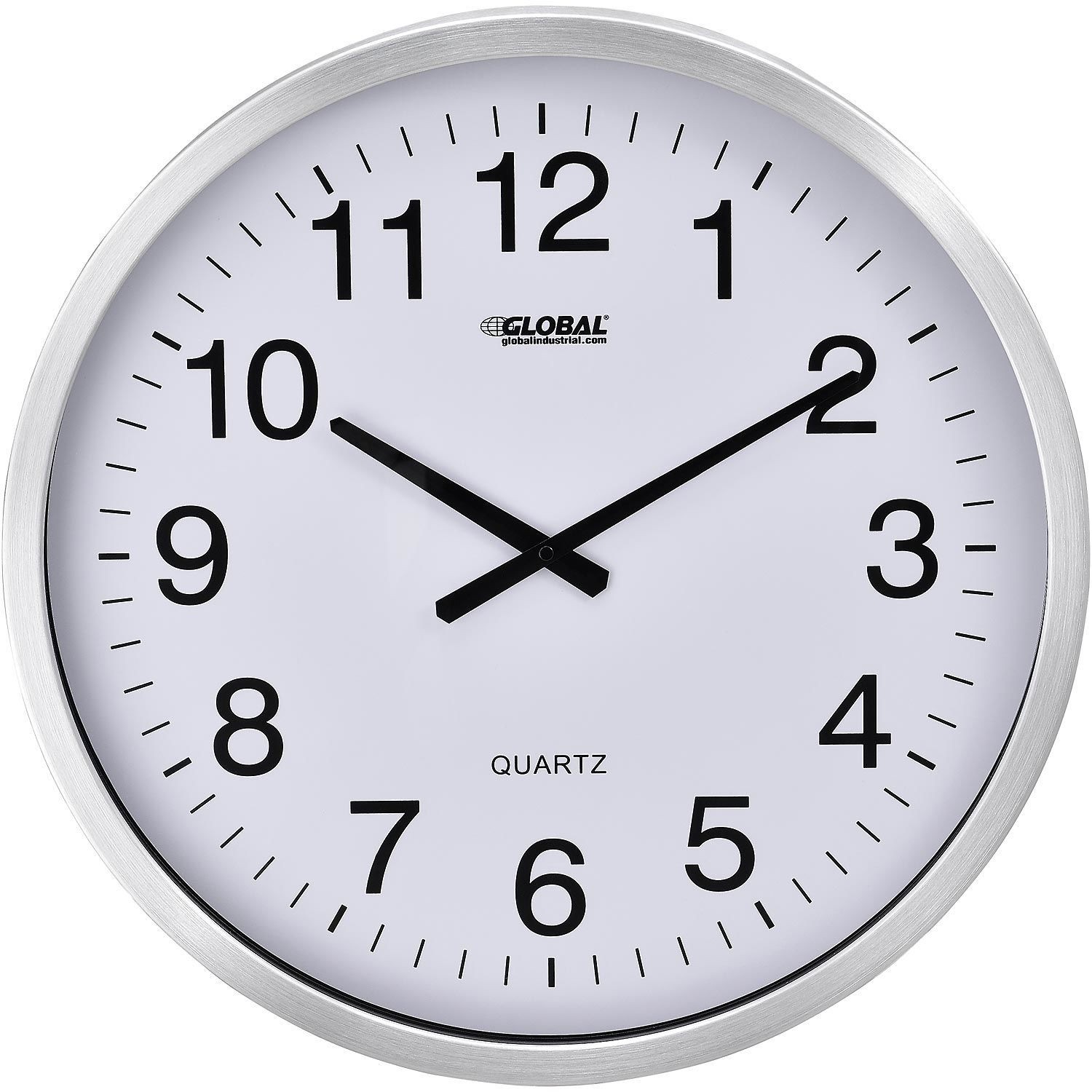 Global Industrial 20" Wall Clock Aluminum Frame