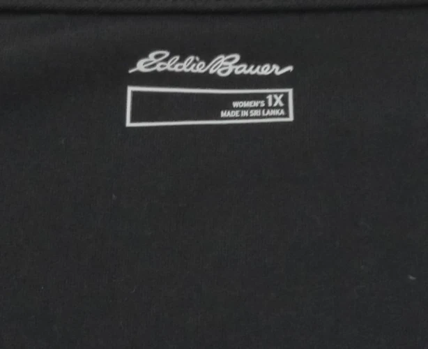 Eddie Bauer Dress Womens 1X Black Sporty Cross Over Bodice Pockets Stretch - Image 4 of 4