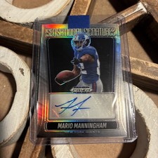 2025 Prizm Black Mario Manningham Sensational Signatures Giants SILVER AUTO