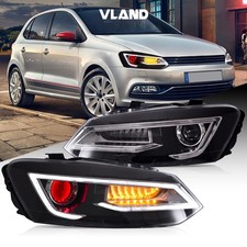 VLAND LED Tagfahrlicht Scheinwerfer Teufels Auge Für VW Polo MK5 6R 6C 2009-2017