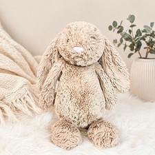 Jellycat Bashful Beige Gray Bunny Plush Super Soft Lovey Stuffed Animal Nursery
