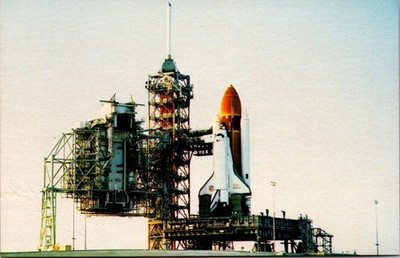NASA Space Shuttle Launch Pad Kennedy Space Center Florida Chrome Postcard