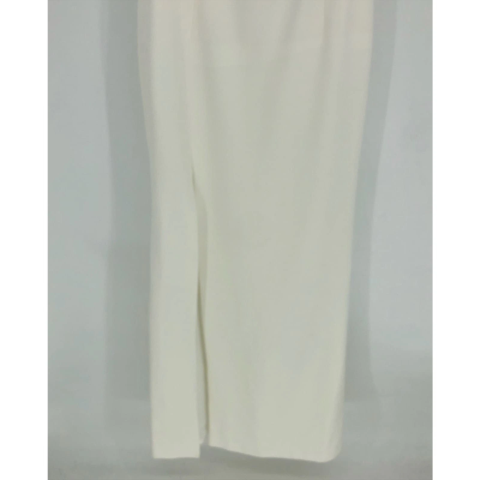 OFF WHITE DRESS THE POPULATION Abito Estella XL 10 12 bianco sporco abito spacco senza maniche nuovo con etichette