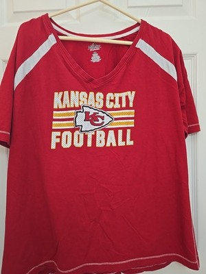 Women's 2X Kansas City Chiefs NFL Shirt By Majestic Fan Fashion