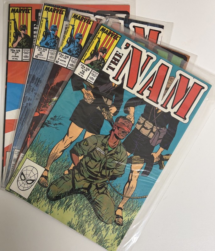 THE 'NAM Comic Book LOT #'s 5 6 7 16 Marvel Comics1987 Doug Murray Wayne Vansant