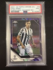 2021-22 Topps Chrome UCL Kaio Jorge #44 Purple Speckle Refractor (RC) /250 PSA