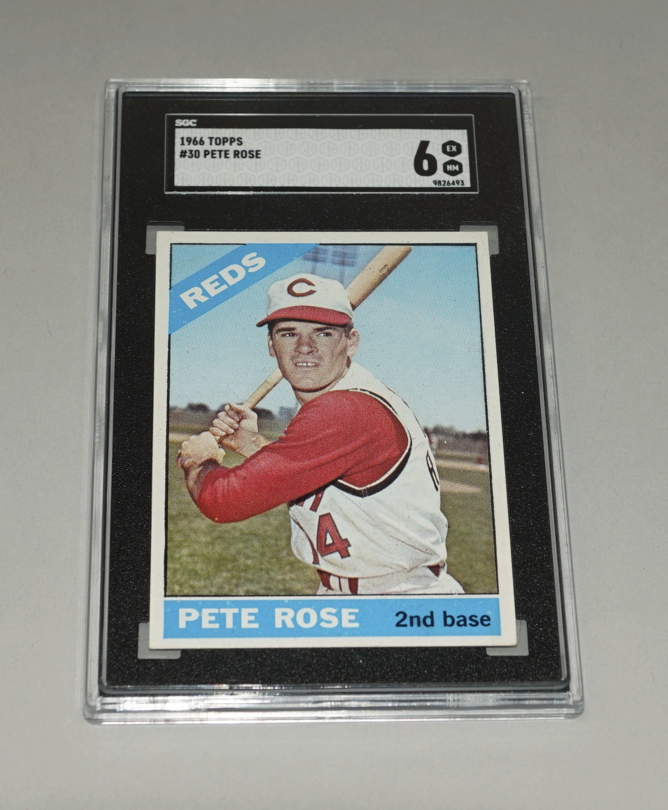 1966 TOPPS BASEBALL #30 PETE ROSE CINCINNATI REDS SGC EX NM MCCANNENTERPRISES