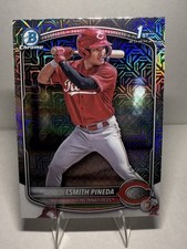 2025 Bowman - Chrome Prospects Esmith Pineda #BCP-37 Mojo Refractor (1st) Reds