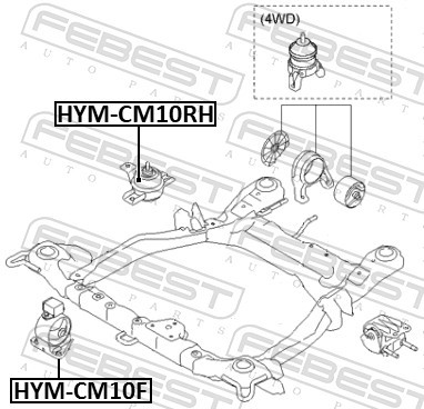 FEBEST-OE HYM-CM10F.OE Engine Mounting for HYUNDAI,HYUNDAI (HUATAI),KIA