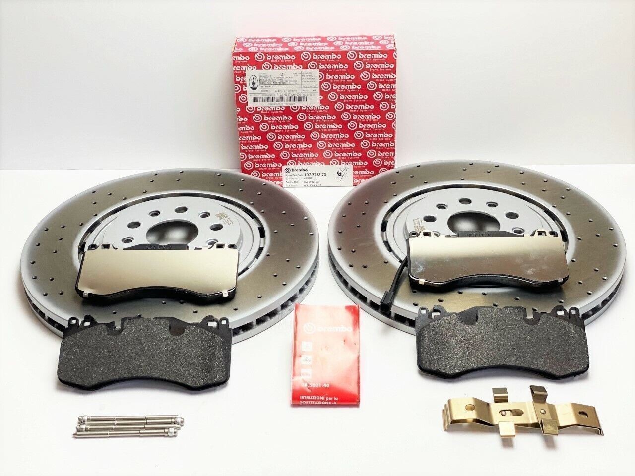 OEM 2013-21 Maserati Quattroporte GTS Front Brake Pads Rotors Genuine 670030936