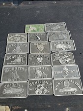Car Club Plaque Lot Of 17 Hot Rod Signs Parts SBC 350 BBC 427 L79 Nova Camaro 67