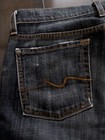7 For All Mankind Jeans Mens 31x32.5 Black Denim Relaxed Button Fly Straight Leg — photo 9