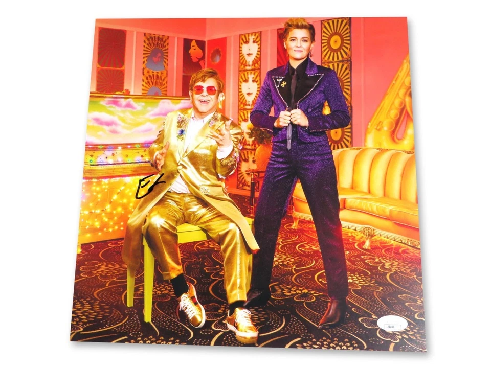 Elton John autógrafo autografado álbum inserção Who Believes in Angels? JSA LOA