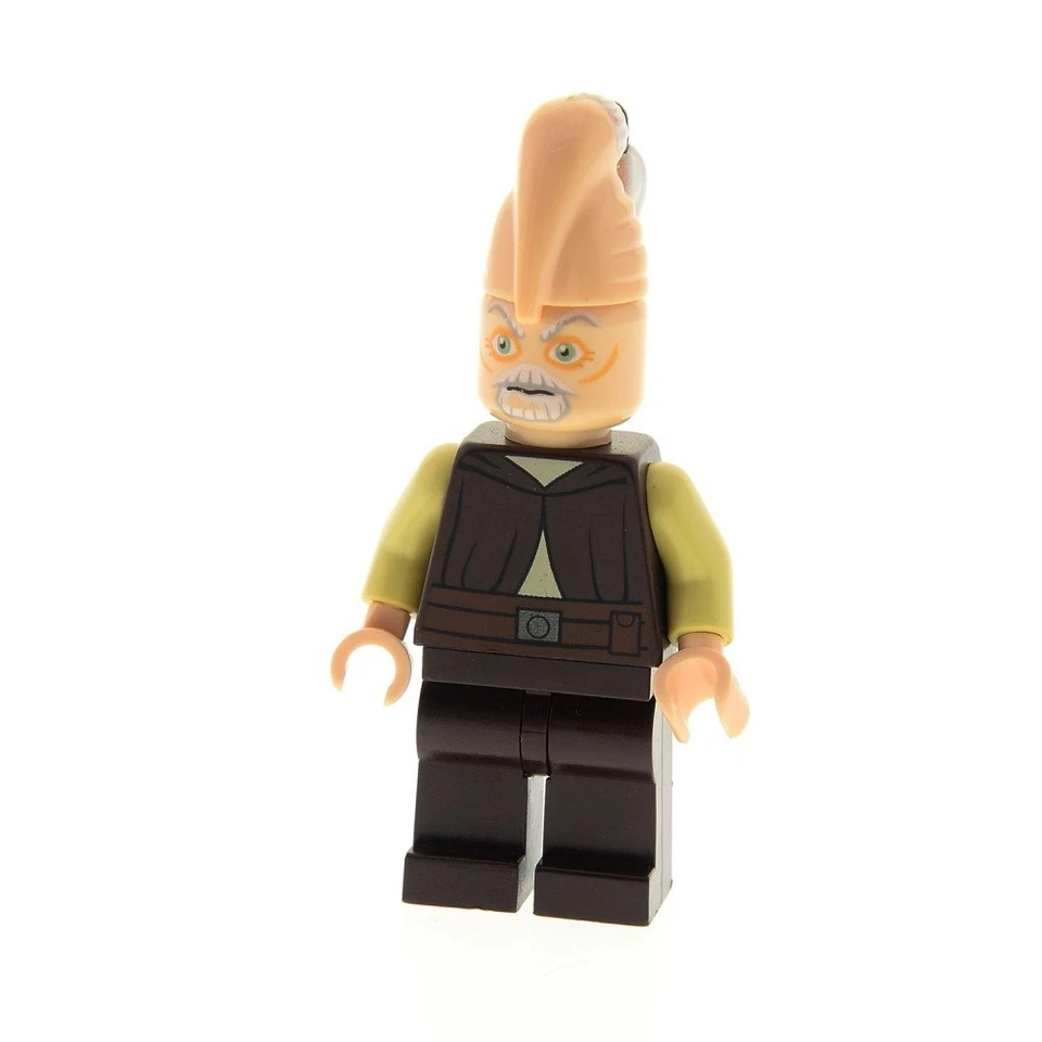 1x Lego Minifigur Star Wars Clone Wars Ki-Adi-Mundi Torso braun Jedi 7959 sw0319 - Bild 1 von 1