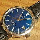 Omega Seamaster Vintage Cal.1012 Date Navy Silver Automatic Mens Watch Auth