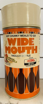 Vintage Thermos Vacuum Bottle Pint Model 7263 USA Wide Mouth .46 LITER 15.6 OZ.