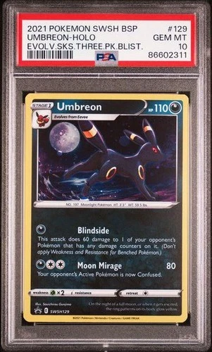 2021 Pokemon Umbreon Black Star Promo SWSH129 PSA 10