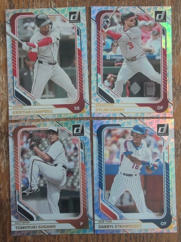 2026 Panini Donruss Rocket Ships Parallel Lot X4, Campbell, Crews, Sugano,...