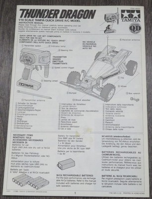 Tamiya 1/14 QD Thunder Dragon Anleitung NEU 7800471 46003