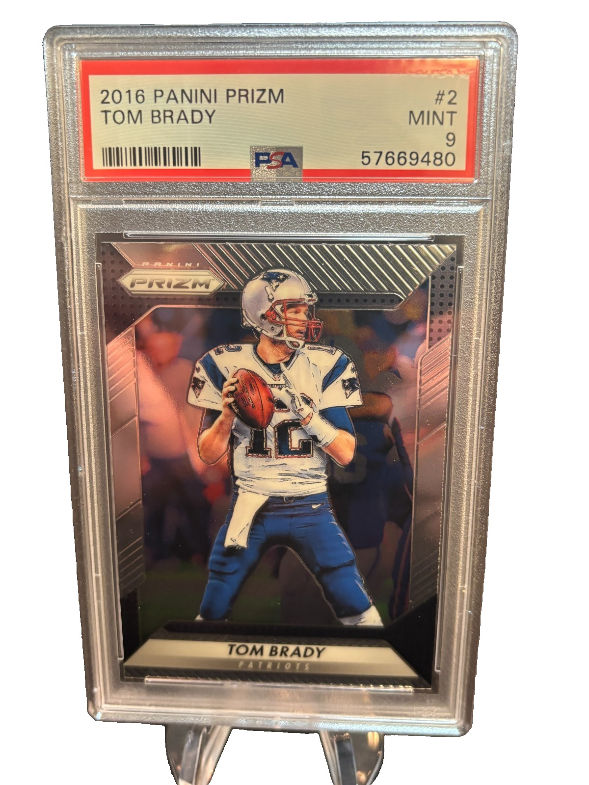 🏈 2016 Panini Prizm Tom Brady #2 - PSA 9 (Mint) - New England Patriots