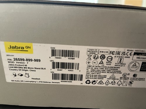 Jabra Evolve2 65 Mono Wireless On-Ear Headset (Microsoft Teams, USB Type-A, Blac - 第 5/6 張圖片