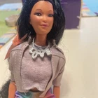 Vintage 1980's Barbie Kira Miko Doll Long Black Hair Asian Hawaiian W/ Necklace