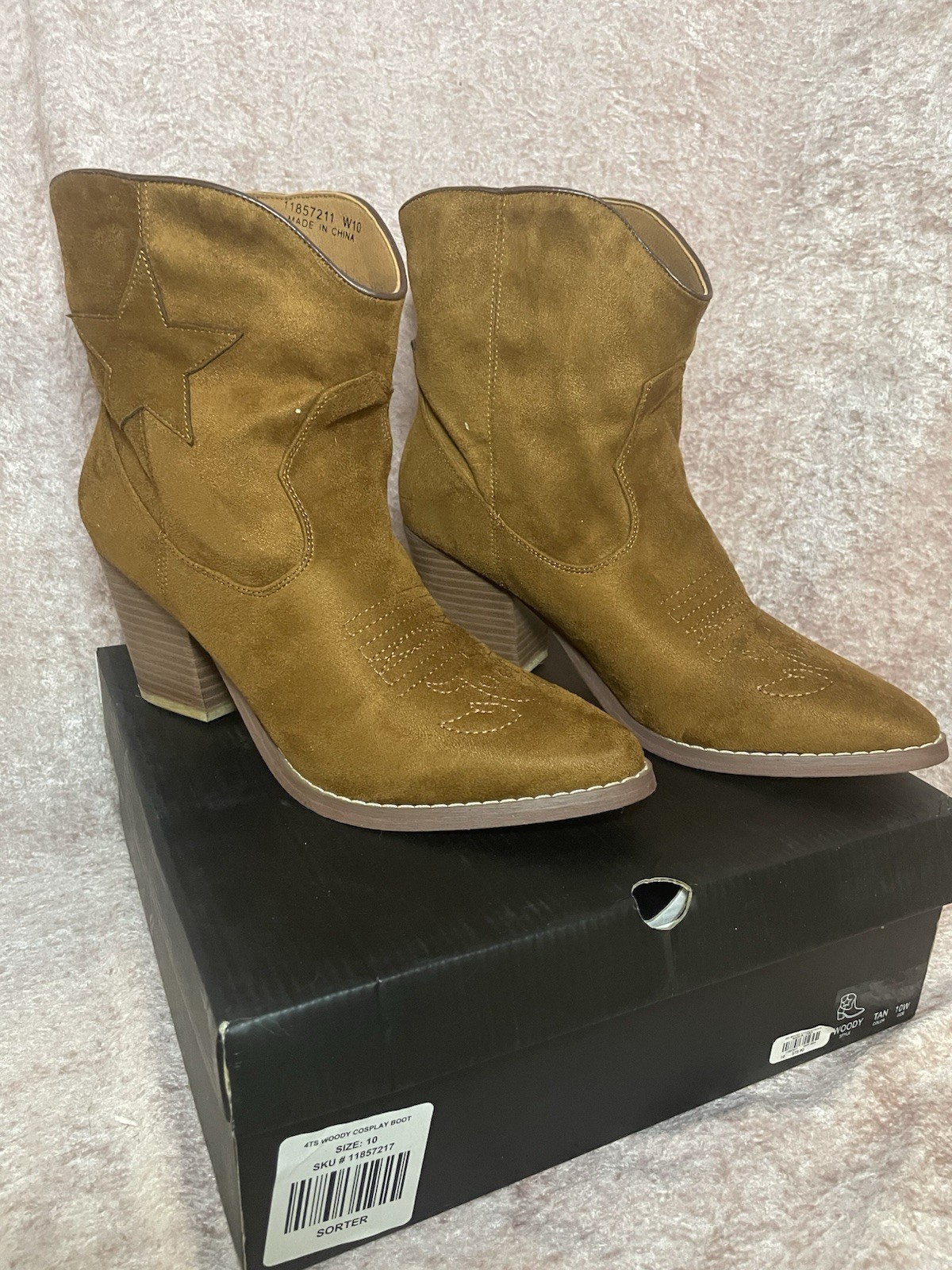 Disney Toy Story Cosplay Woody Andy Boots Adult Women