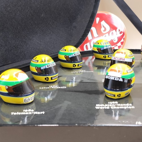 MINICHAMPS 1/8 Ayrton Senna Helmet collection 11 Set 1984-94 540388393 Memorial - Picture 9 of 16