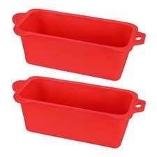2-Pack Silicone Grease Cup Liners, Reusable Grease Catcher Liner Red