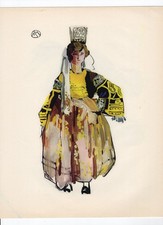   Bigouden Bretagne 1930 MATHURIN MEHEUT héliogravure costume traditionnel