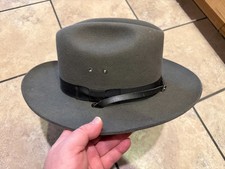 Stratton F38 Felt Self-Forming Campaign Sheriff State Trooper Hat Size 7 1/4