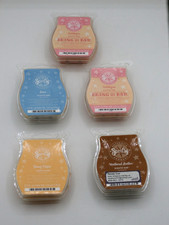 NIP Scentsy Wax Melts Lot/5 SKINNY DIPPIN'/LUNA/WEATHERED LEATHER/ 2 BUBBLEGUM