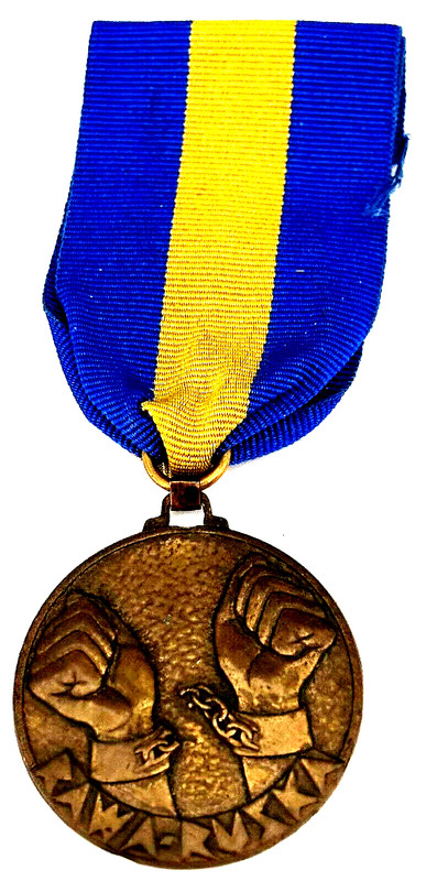 French military medal for the WWII WW2 POWs in the concentration camp W. Ukraine