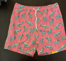 New Member's Mark Men's Resort Built-In Liner Swim Trunk T-Rex Size Medium