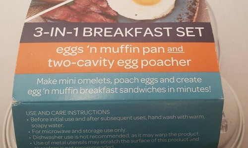 Nordicware 3-In-1 Microware Breakfast Set (microwave safe/ BPA & melamine free) - Picture 4 of 7