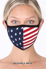 2 PACK FACE MASK US American Flag Print Face Cover Washable Reusable Unisex USA
