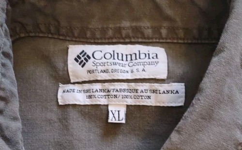 Columbia Heavy Shooting Shirt Briarshun XL Button Long Sleeve Color Block Patch - Picture 3 of 8