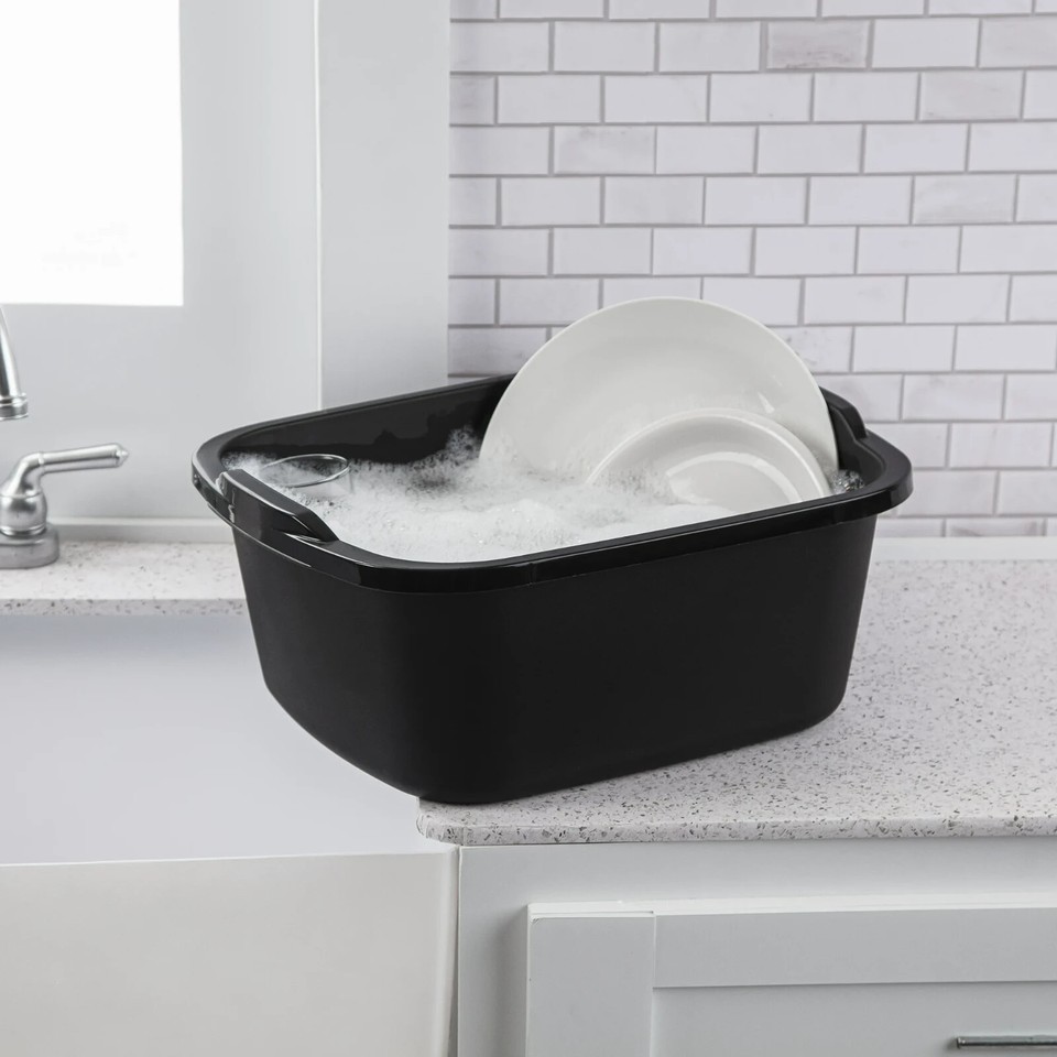 Hommp 2-Pack 18 Quart Large Plastic Wash Basin Dishpan, India