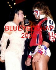 SHERRI MARTEL & ULTIMATE WARRIOR WRESTLER 8 X 10 WRESTLING PHOTO WWF WCW