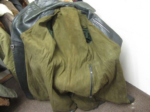 VINTAGE WW2 GERMAN MOTORCYCLE LEATHER DISPATCH RIDERS TRENCH COAT JACKET SIZE M - Picture 20 of 22