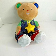 Melissa  Doug Ks Kids Dress Me Bear Plush Stuffed Animal Toy 14.5 in zip tie