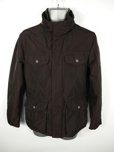 Para Hombre Zara Metálico Marrón Zip/botón up relleno inteligente utilidad  Chaqueta Abrigo S Pequeño | eBay