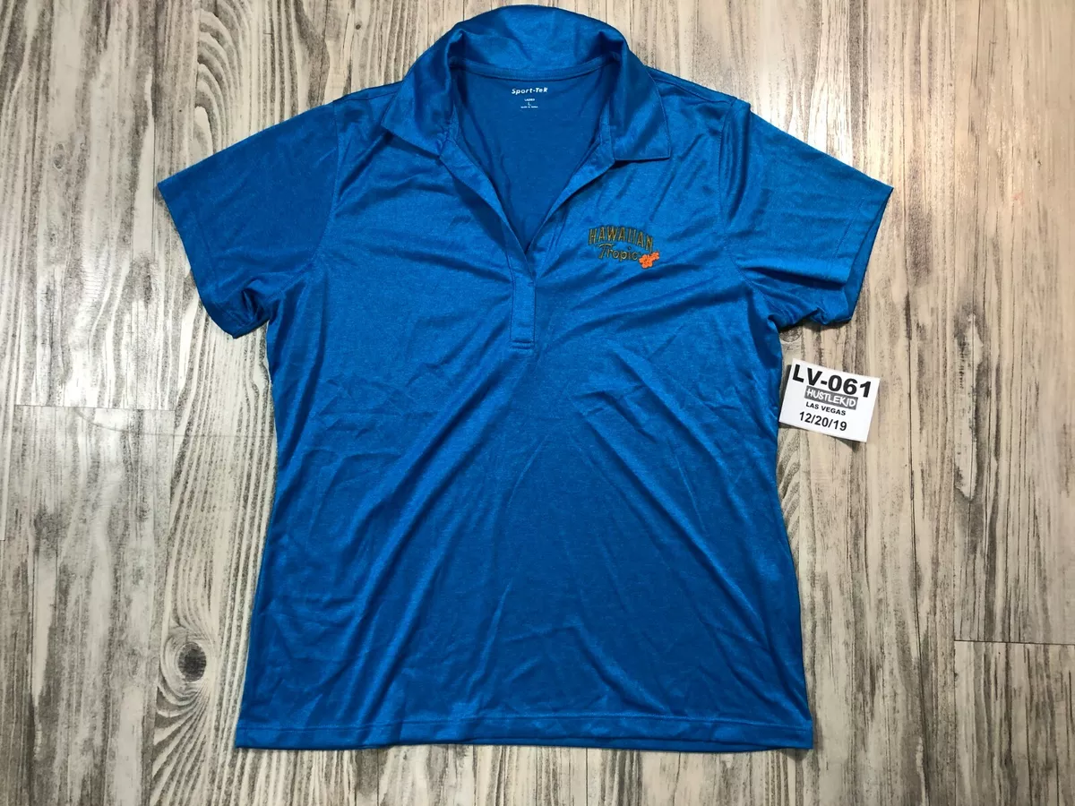 Hawaiian Tropic Sun Screen Employee Golf Polo Shirt Women Uniform Large  L🔥LV