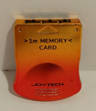 JoyTech 1M 1MB 1 Megabyte PlayStation PS1/PS2 Memory Card - Metallic Red/Orange