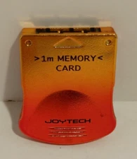 JoyTech 1M 1MB 1 Megabyte PlayStation PS1/PS2 Memory Card - Metallic Red/Orange
