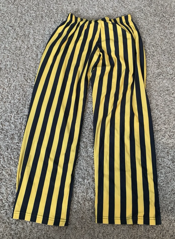 Striped Pajama Pants Black & Gold/Yellow Iowa Brief Insanity Women's Size Small - Image 4 of 4