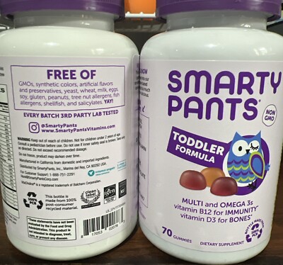 Smarty Pants Kids Complete Multivitamin Omega 3 / 2 Packs Gummies Vitamins(70+70