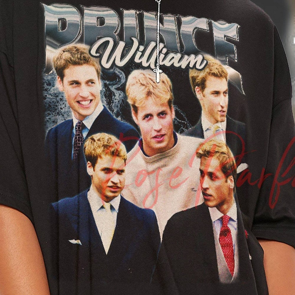 PRINCE WILLIAM Retro T-shirt - Prince William Tee, Prince William Long Sleeve Sh