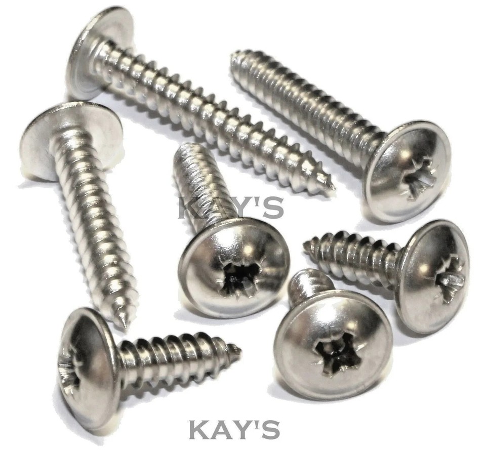 POZI FLANGED SELF TAPPING SCREWS A2 STAINLESS STEEL TAPPERS No.10 (4 ...